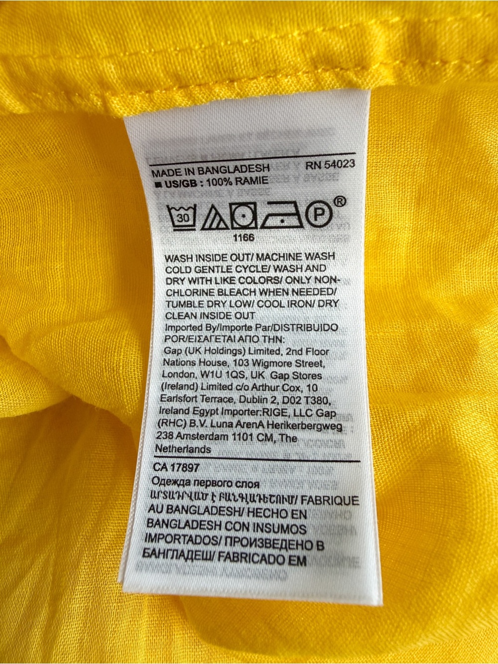 BANANA REPUBLIC • Ramie Balloon Sleeve Blouse in Yellow Umbrella - Picture 9 of 10